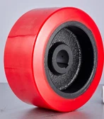 8 "x 2" červené polyuretanové kolo